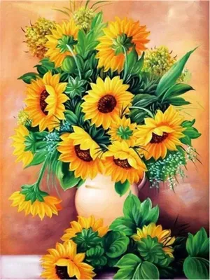 Immagine prodotto di Quadro con cornice - Girasoli in vaso 40x50 cm