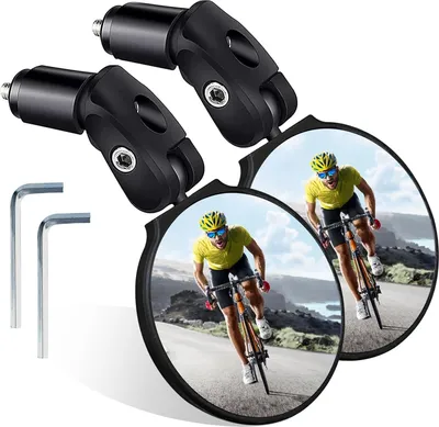 Produktbild von Fahrradspiegel für Lenker, 360° drehbarer Rückspiegel Fahrrad - Set von 2