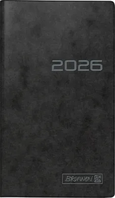Produktbild von 2026 Brunnen Taschenkalender 758 A6 sw 4061947143591