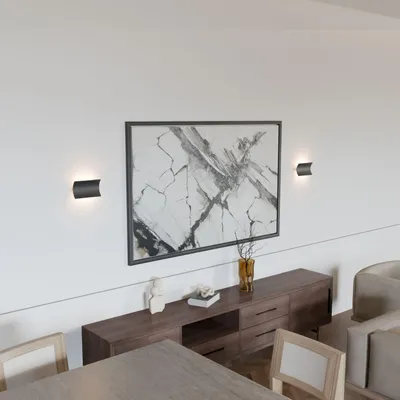 Produktbild von LUMIÈRE Design Wandleuchte 'Alva' LED warmweiß IP54 Up- & Downlight Schwarz