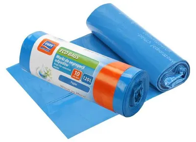 Produktbild von Abfallsäcke für Papier und Pappe ECO BAGS blau 120 l 10 Stück