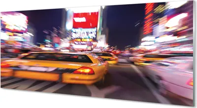 Produktbild von Glasbilder 125x50 Wandkunst Das Auto Stadt des Lichts