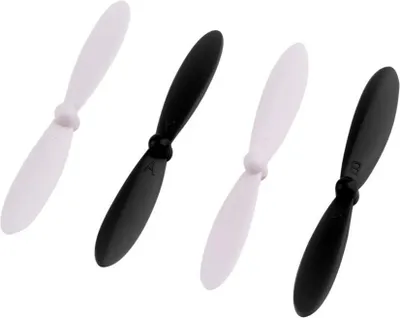 Produktbild von vhbw 4x Propeller kompatibel mit Carson X4 SPY, X4 Drohne - 2 Paar Ersatzpropeller, Selbstsichernd Schwarz Weiß