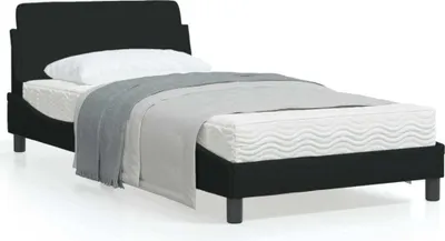 Productafbeelding van Maison Exclusive - Bedframe "Dover", zwart, 100x200 cm, gestoffeerd