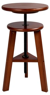 Produktbild von Zeichenhocker aus Buchenholz, höhenverstellbar, unterstützt bis zu 81,6 kg, für Künstler, Zuhause, Küche oder Büro, Walnuss