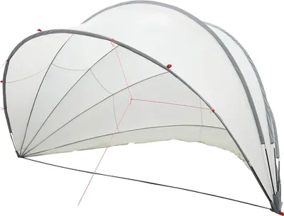 Obrázek produktu pro vidaXL Bazénová kopule šedá a oranžová 546 x 516 x 250 cm