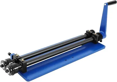Produktbild von Sickenmaschine, 460mm Ausladung Manuell Bördelmaschine, 1.2 mm Blechbearbeitung, Blechbiegemaschine mit 6 Verschiedenen Größen Profilrollen zum Blech Biegen