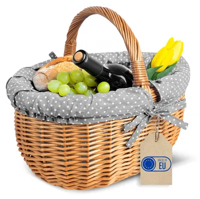Productafbeelding van Creative Home Grote picknickmand, 43 x 32 x 37 cm, Natuurlijk bruin