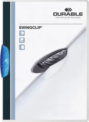 Obrázok produktu pre Durable Swingclip - Präsentationsmappe - A4 - Kunststoff - Blau - Porträt - 30 Blätter