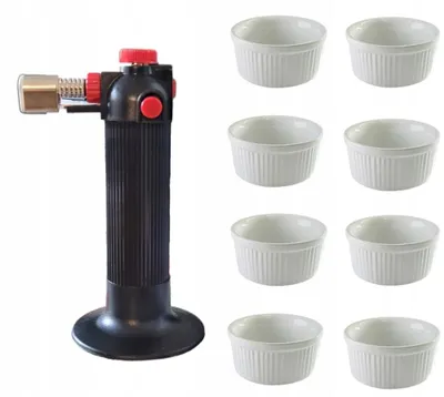 Produktbild von MPLCo Keramikschälchen Set für Creme Brûlée mit Brenner