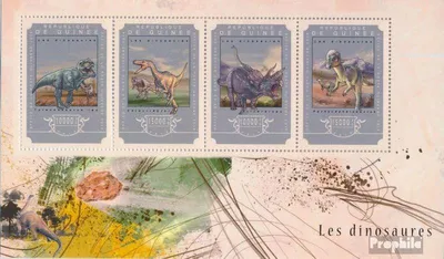 Produktbild von Briefmarken Guinea 2014 Mi 10797-10800 Kleinbogen (kompl. Ausgabe) postfrisch Dinosaurier