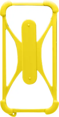 Image de Avizar, coque de protection universelle pour smartphone avec support intégré, couleur jaune