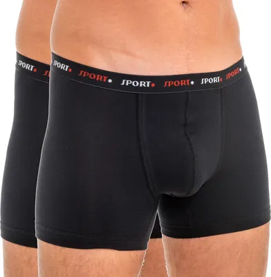 Produktbild von HERMKO 8950 2er Pack Herren Retropant, Größe:D 7 = EU XL, Farbe:schwarz - Sport