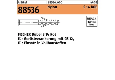 Produktbild von Fischer Dübel S 14 ROE 100 - 25 Stück