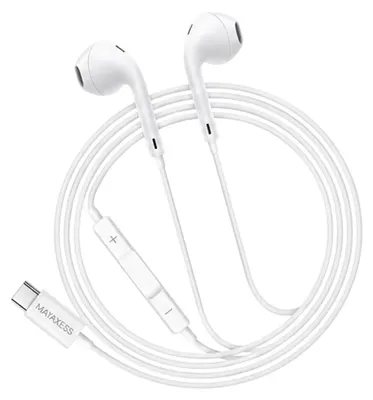 Obrázek produktu pro Mayaxess, sluchátka do uší s mikrofonem a konektorem USB-C pro Galaxy S24 Fe, bílá