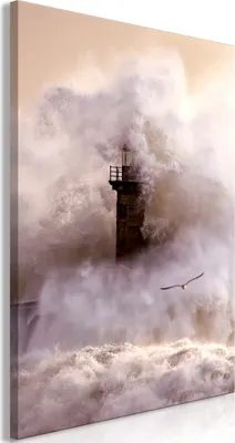 Produktbild von Italienischer Leinwand Leinwandbild - Storm (1 Part) Vertical 40x60 cm Landschaften c-C-0210-b-a