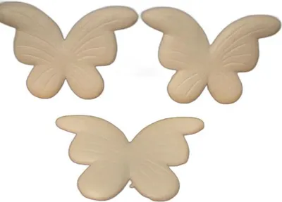 Image de papillon, lot de 3, en polystyrène blanc, 20 cm | 832998