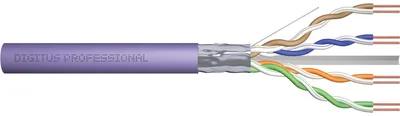 Produktbild von Digitus CAT 6 F/UTP Datenkabel - Verlegekabel, 305 m, Simplex, Eca, 305 m, Cat6, F/UTP (FTP), Violett