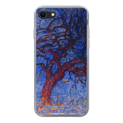Produktbild von MuchoWow® Handyhülle Schutzhülle Hülle für iPhone 7 Roter Baum - Piet Mondrian Silikon Softcase Handy Hülle - Kartenhalter
