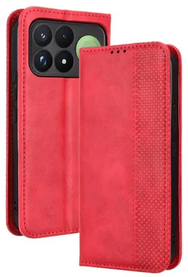 Produktbild von Coverup Vintage Style Klapphülle - Xiaomi Poco F9 Pro Hülle - Rot