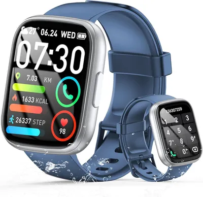 Immagine prodotto di Smartwatch da uomo e da donna, con schermo touchscreen HD da 1,83 pollici, autonomia della batteria di 20 giorni, fitness tracker con monitoraggio della frequenza cardiaca, monitoraggio del sonno, contapassi e connettività Bluetooth
