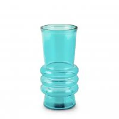Immagine prodotto di H&H Vaso In Vetro Riciclato Azzurro Cm 25