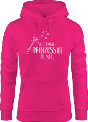 Produktbild von Hoodie Damen Sag einfach Prinzessin zu mir Sweatshirt Kapuze Hoody Moonworks® pink M