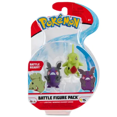 Produktbild von Pokemon Battle Figure Pack Larvitar und Morpeko (Kohldampfmuster)