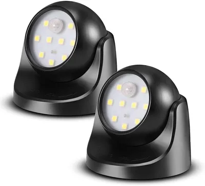 LED-Spot mit PIR-Bewegungsmelder, 2 St., 150 lm, batteriebetrieben