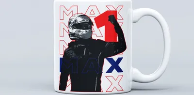 Zdjęcie produktu dla Kubek Max Verstappen z motywem F1, kubek Formuła 1, kubek kierowca F1, prezent dla F1, prezent Formuła 1