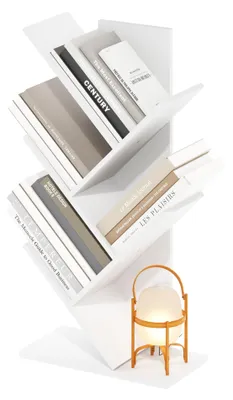 Image de Étagère Furinno Tree, 5 niveaux, étagère en forme d'arbre, blanche