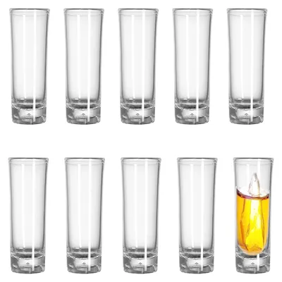 Productafbeelding van Set van 10 schoteltjes voor sterke drank, 50 ml, stevig ontwerp