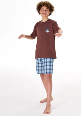Produktbild von Schiesser Schüler Jungen Schlafanzug kurz Gr. 140  atlantikblau