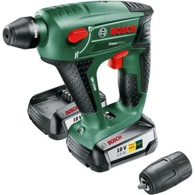 Immagine prodotto di Bosch cordless hammer drill - Uneo Maxx (Supplied with 2 18V-2.5 Ah batteries + charger + carrying case)