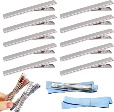 Imagen del producto de Horquillas de metal con forma de cocodrilo, 66 mm, paquete de 60 unidades, para el cabello