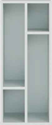 Produktbild von Forte ALICE SPRINGS Schrankeinsatz 30, modern-minimalistisch, 4 Fächer, Organisation, Holzwerkstoff, Secret Grey, 30 cm breit x 72,1 cm hoch x 34,8 cm tief
