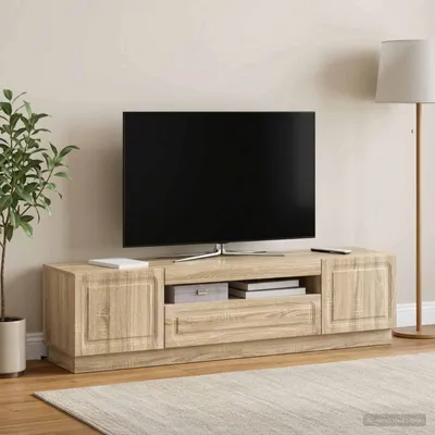 Image de Meuble TV exclusif en bois imitation chêne Sonoma