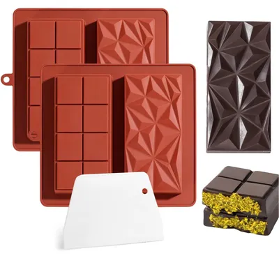 Produktbild von Solidchoice – 2 Stück Silikonform für Schokolade, ideal für kreative Schokoladenkreationen