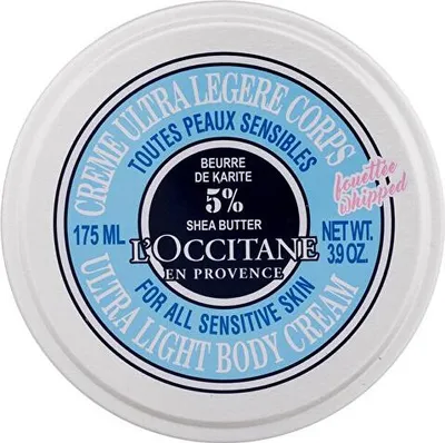 Zdjęcie produktu dla L'Occitane Shea Butter Ultra Light, Kremowy, Unisex, Nawilżający, Odżywiający, Zmiękczający, Skóra wrażliwa, Skóra uniwersalna, 175 ml, Masło shea