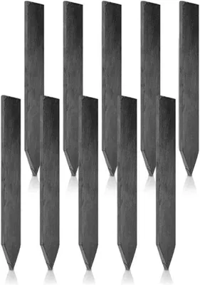 Produktbild von Pflanzenstecker aus Schiefer - Wiederverwendbare Beschriftung - Set von 10 - Schwarz