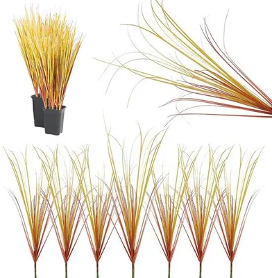 Image de Décoration d'automne avec 12 plantes artificielles de 52 cm, couleur or