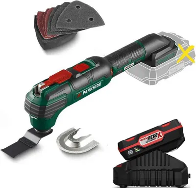 Produktbild von PARKSIDE 20 V Akku-Multifunktionswerkzeug PAMFW 20 -Li mit Akku 2 Ah / Ladegerät kompatibel Bosch Starlock