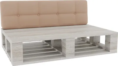 Produktbild von Palettenkissen, Palettenauflagen Sitzkissen Rückenlehne Gesteppt PFG (Rückenlehne 120x50, Beige)