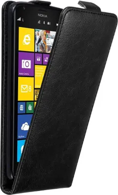 Produktbild von Cadorabo Hülle für Nokia Lumia 1520 Schutz Hülle in Schwarz Flip Etui Handyhülle Case Cover