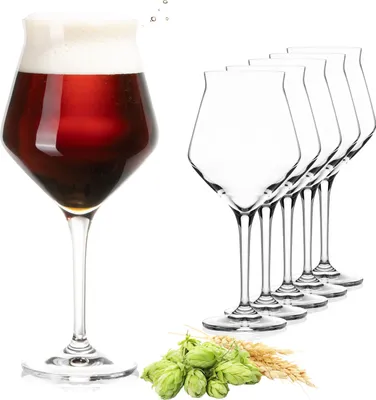 Produktbild von PLATINUX Biergläser Edel 400ml (max. 460ml) Biertulpen Set 6-Teilig aus Crystalline Glas Spülmaschinenfest