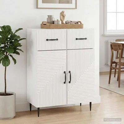 Obrázek produktu pro vidaXL Komoda, lesklá bílá, 66 x 34,5 x 89,5 cm, dřevotříska