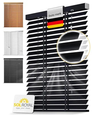 Zdjęcie produktu dla Żaluzja drewniana - Lamele 50 mm - Drewno - Okno