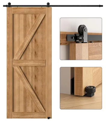 Obrázek produktu pro 200 cm / 6,6 stop Systém posuvných dveří, černá barva