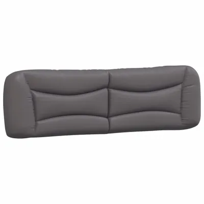 Image de vidaXL Coussin de tête de lit "Hvar" Gris 180 cm Similicuir