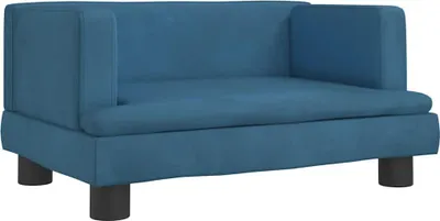 Obrázok produktu pre vidaXL Detská pohovka modrá 60x40x30 cm zamat